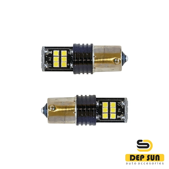 LED lamp P21w (R10W) 4014 (3 sides) 15s 12v: