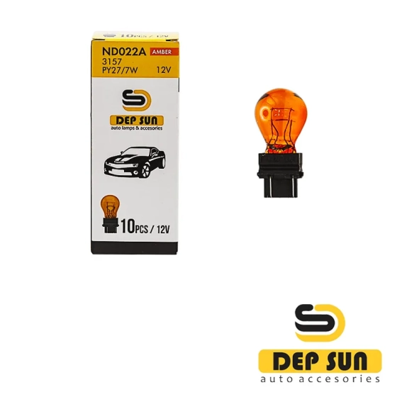 Лампа накаливания 3157 WY27/7w amber Depsun