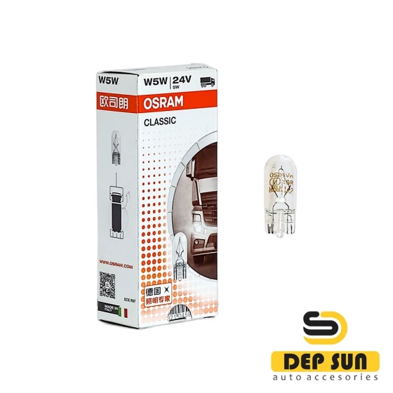 Лампа накаливания W5w w2*9,5d 24v Osram