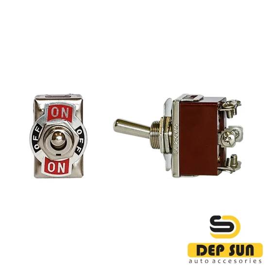 Тумблер металлический большой vk3 525 (6c) 250V 10А вкл-выкл-вкл