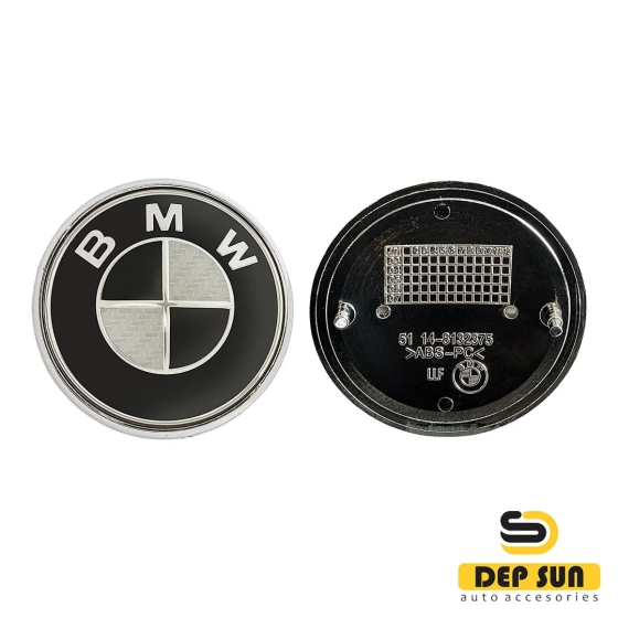 Эмблема, значок BMW black/carbon 74mm