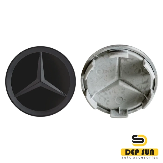 центральный колпак на колесо mercedes черный 65mm