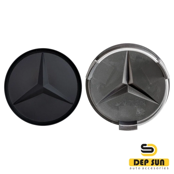 центральный колпак на колесо mercedes черный 75mm