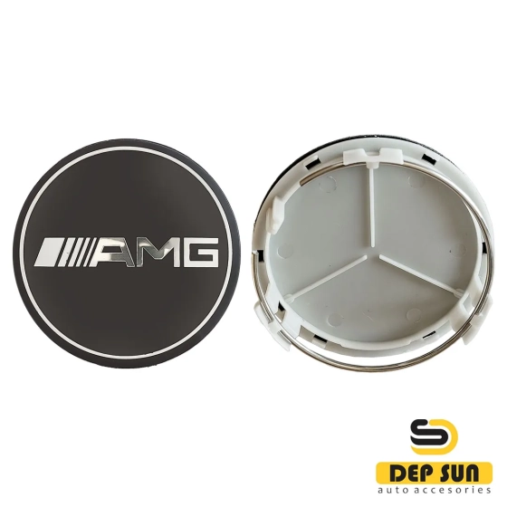 центральный колпак на колесо mercedes черный AMG