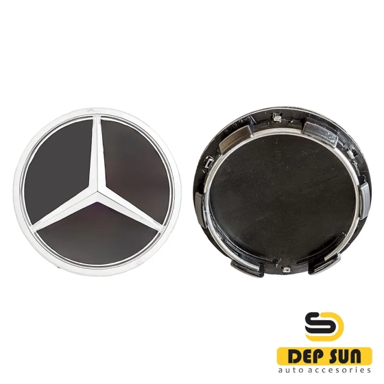 центральный колпак на колесо mercedes серый/никель большой
