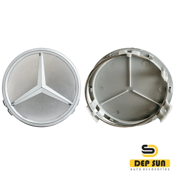 центральный колпак на колесо mercedes серебро/никель большой
