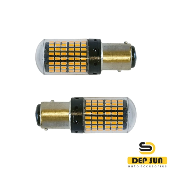 LED լամպ P21/5w 3014 կոլբայի մեջ, դեղին գույնի 144s 12v