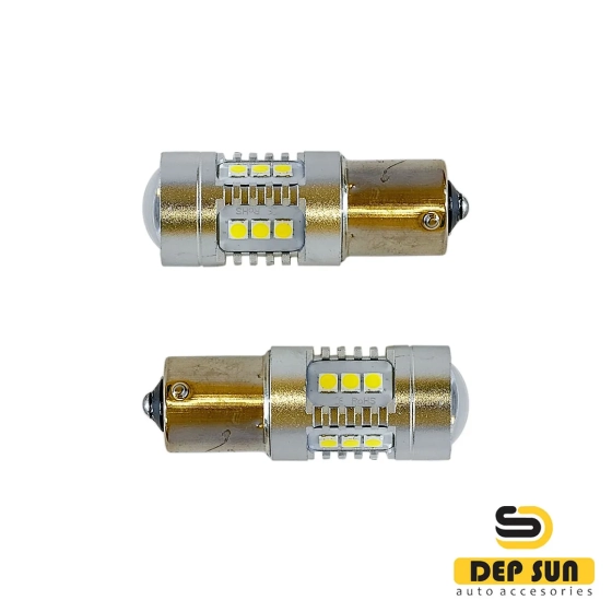 LED լամպ P21w (R10W) թերմոստատով 3030 (5 կողմ) 15s 12v