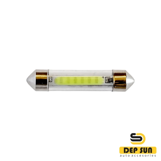 Светодиодная (софитная) лампа  c5w cob стеклянный 39mm 4s 12v