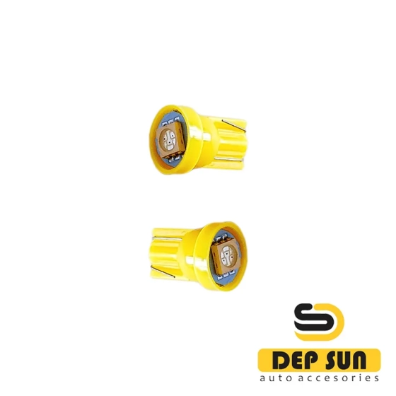 LED լամպ T10 w5w 1s դեղին 12v