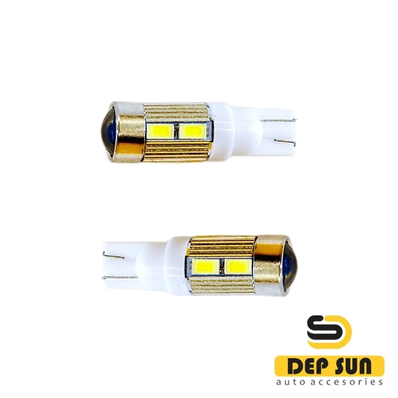 Светодиодная лампа T10 w5w конус  (5 сторон) 10s 12v