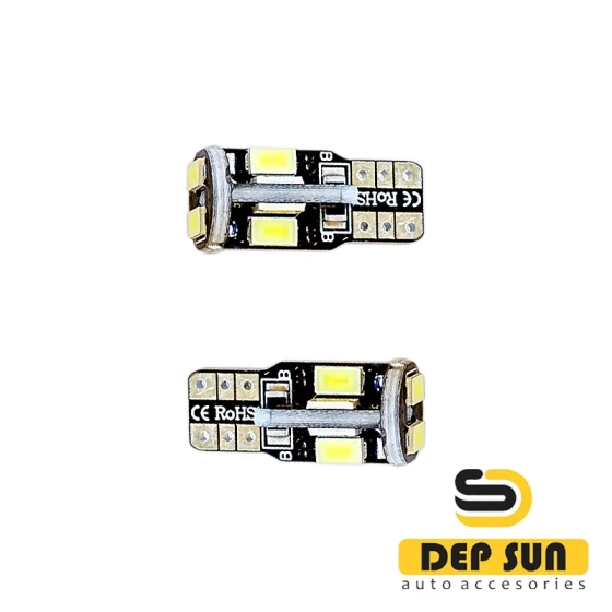 Светодиодная лампа T10 w5w фибровая (5 сторон) 10s 12v