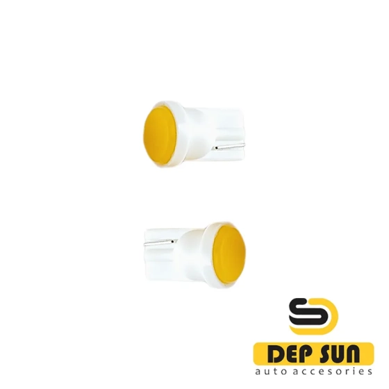LED լամպ T10 w5w cob դեղին 1s 12v