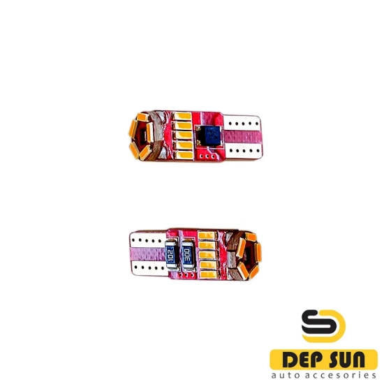 Светодиодная лампа T10 w5w безошибочный , цвет оранжевый (3 сторон) 15s 12v