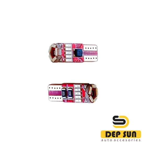 LED լամպ T10 w5w առանց խնդրի, գույնը կարմիր (3 կողմ) 15s 12v
