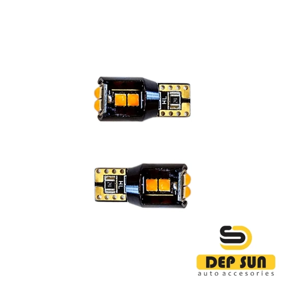 Светодиодная лампа T10 w5w, цвет желтый безошибочный (3 сторон) 6s 12v