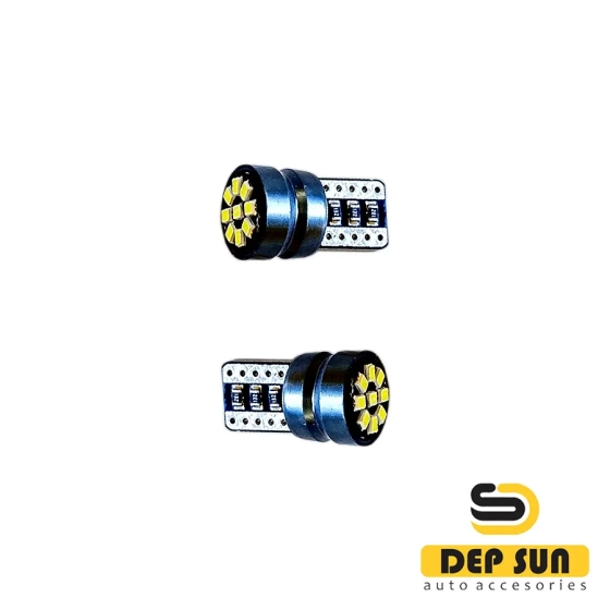 LED lamp T10 w5w chrome cone (5 sides) 9s 12v