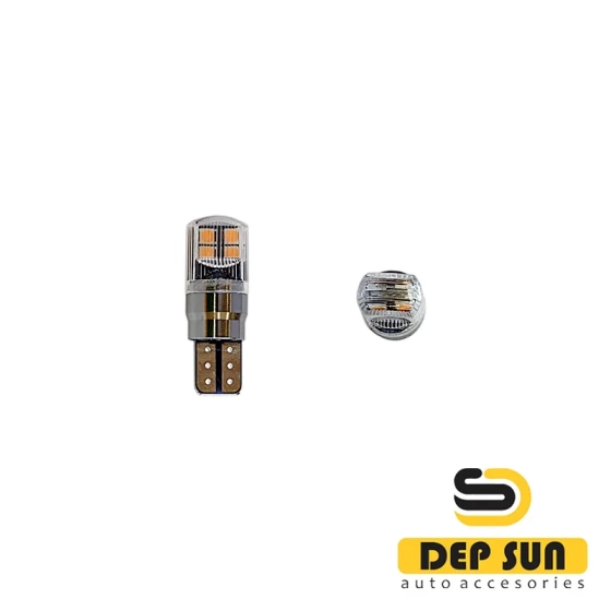 Светодиодная лампа T10 w5w, цвет розовый  (2 сторон) 8s 12v