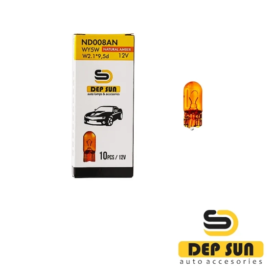 Շիկացման լամպ WY5w w2*9,5d Depsun natural amber