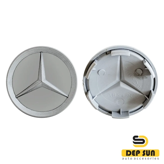 центральный колпак на колесо mercedes серебристый 65mm